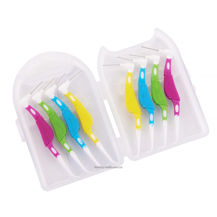Coral Clean Міжзубні щітки з зубочистками 2 в 1 MIX, 8 шт